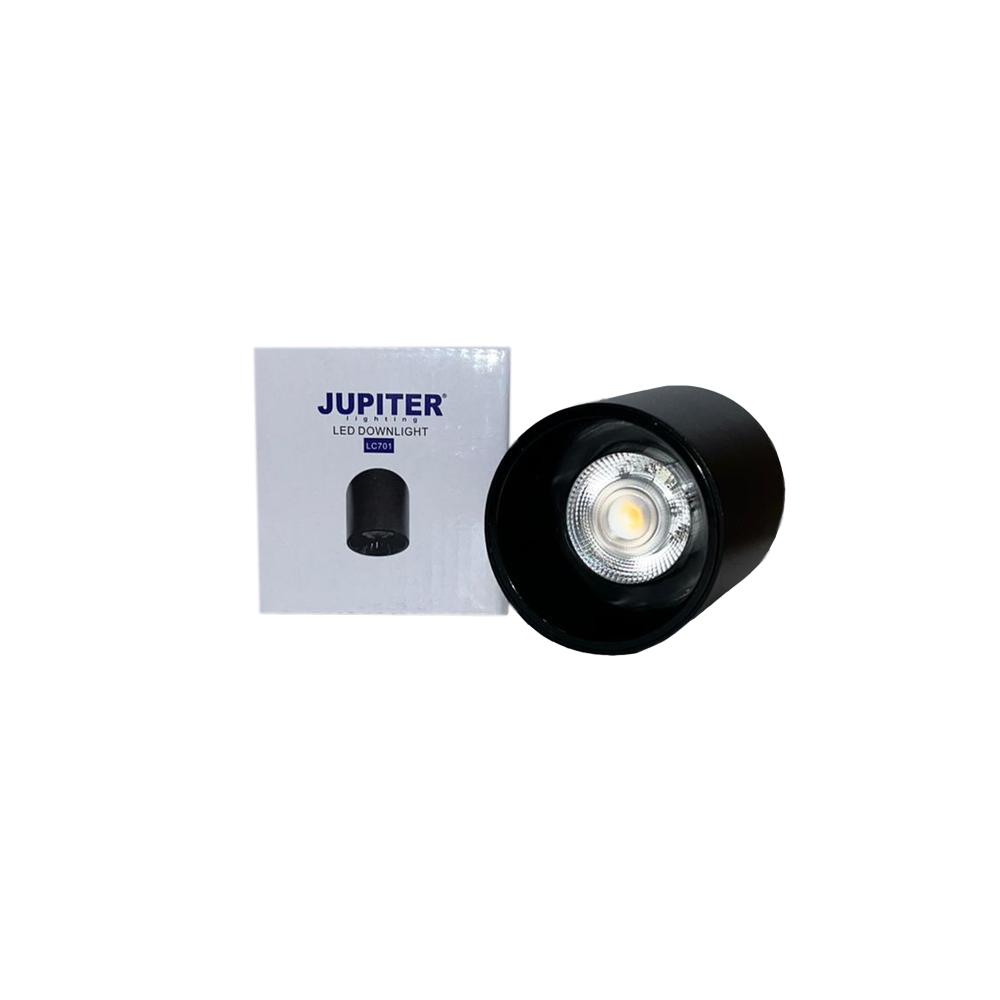 JUPITER LC701S SİYAH Alüminyum Led Spot 3000K