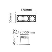 Jüpiter 3 x 4 Watt Üçlü Sıva Altı Led Spot LS494