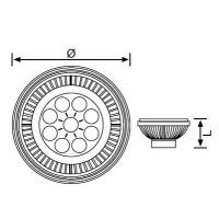 Jüpiter AR111 Kompenent Led Ampul 6500K - JL009B