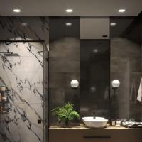Jüpiter Sıva Altı Camlı Banyo Spot Krom JH515 - K