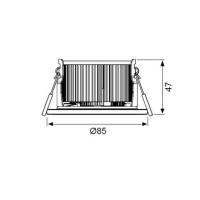 Jüpiter Sıva Altı Camlı Led Banyo Spot 3000K LS453