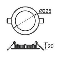 Jüpiter Slim Led Panel 18W 4000K LD473-B840
