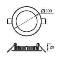 Jüpiter Slim Led Panel 24W 4000K LD468-B840