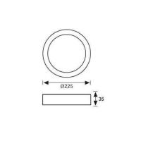 Jüpiter LC444 S 24W Sıva Üstü Yuvarlak Panel ECO 3000K