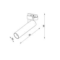 JUPITER LR659S SİYAH Monofaze Soketli 7 Watt Ray Spot 3000K