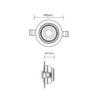 JUPITER LS558830 BEYAZ PC Kasa 3000K 5W Hareketli Spot